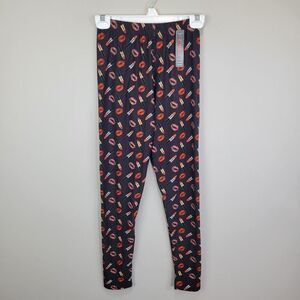 Lips And Lipsticks Prints Polyester‎ Spandex Ankle Leggings One Size Fits All